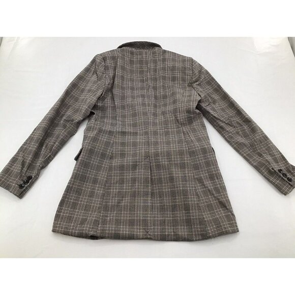 Rachel Zoe Womens Size Small Plaid Long Sleeve Open Front Blazer - Picture 3 of 6